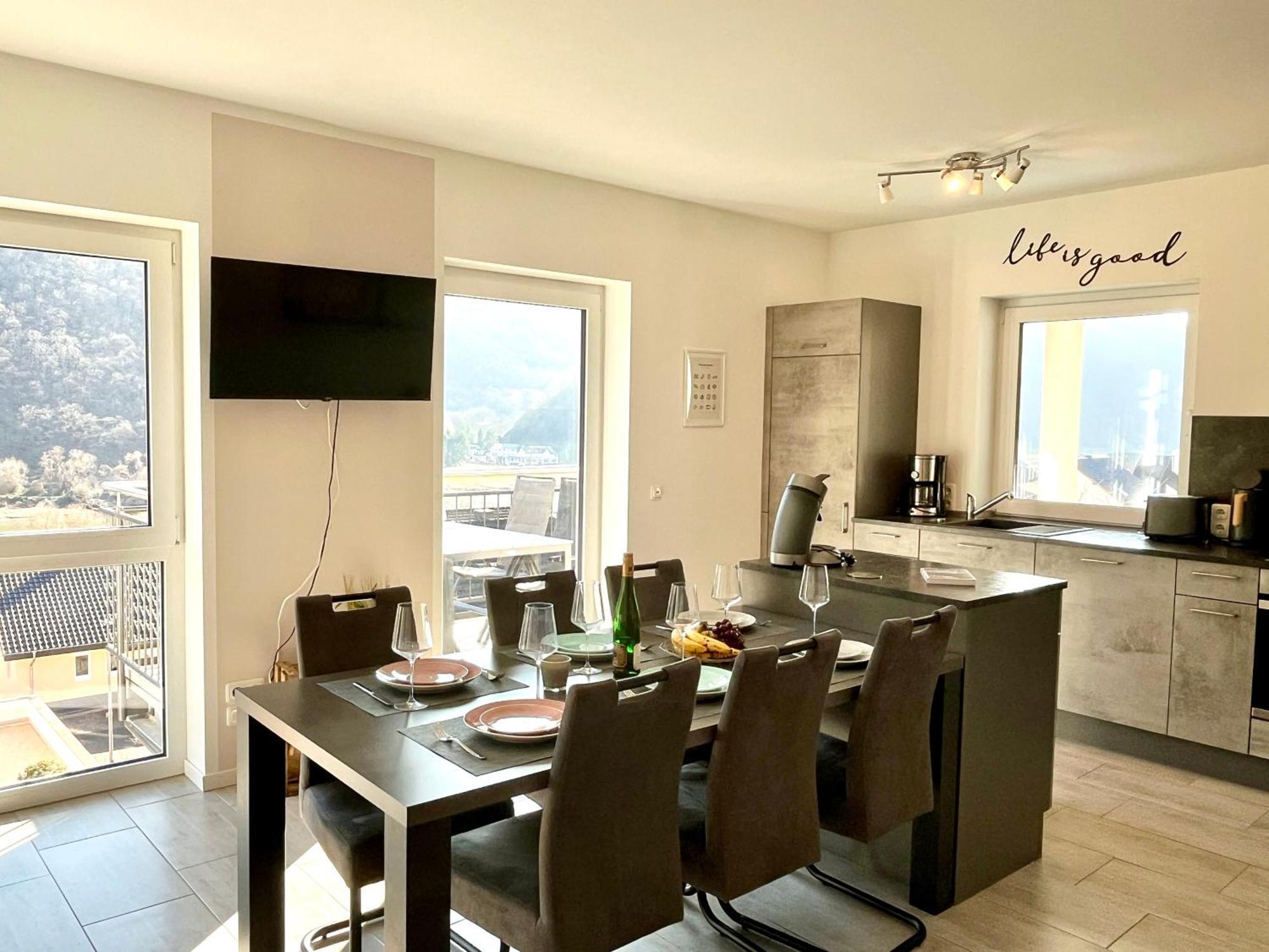 Ferienwohnung Moseltraum, 1-6 Pers, Mit 3 Schlafzimmer Und Panoramabalkon Мюден Экстерьер фото